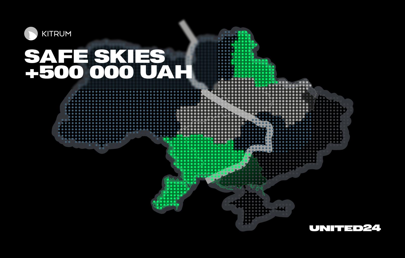 500000 uah for the safe skies fundraiser from kitrum
