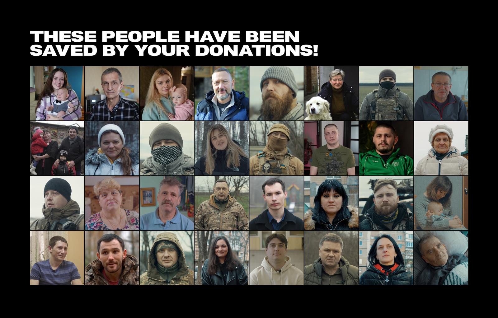 these people have been saved by your donations