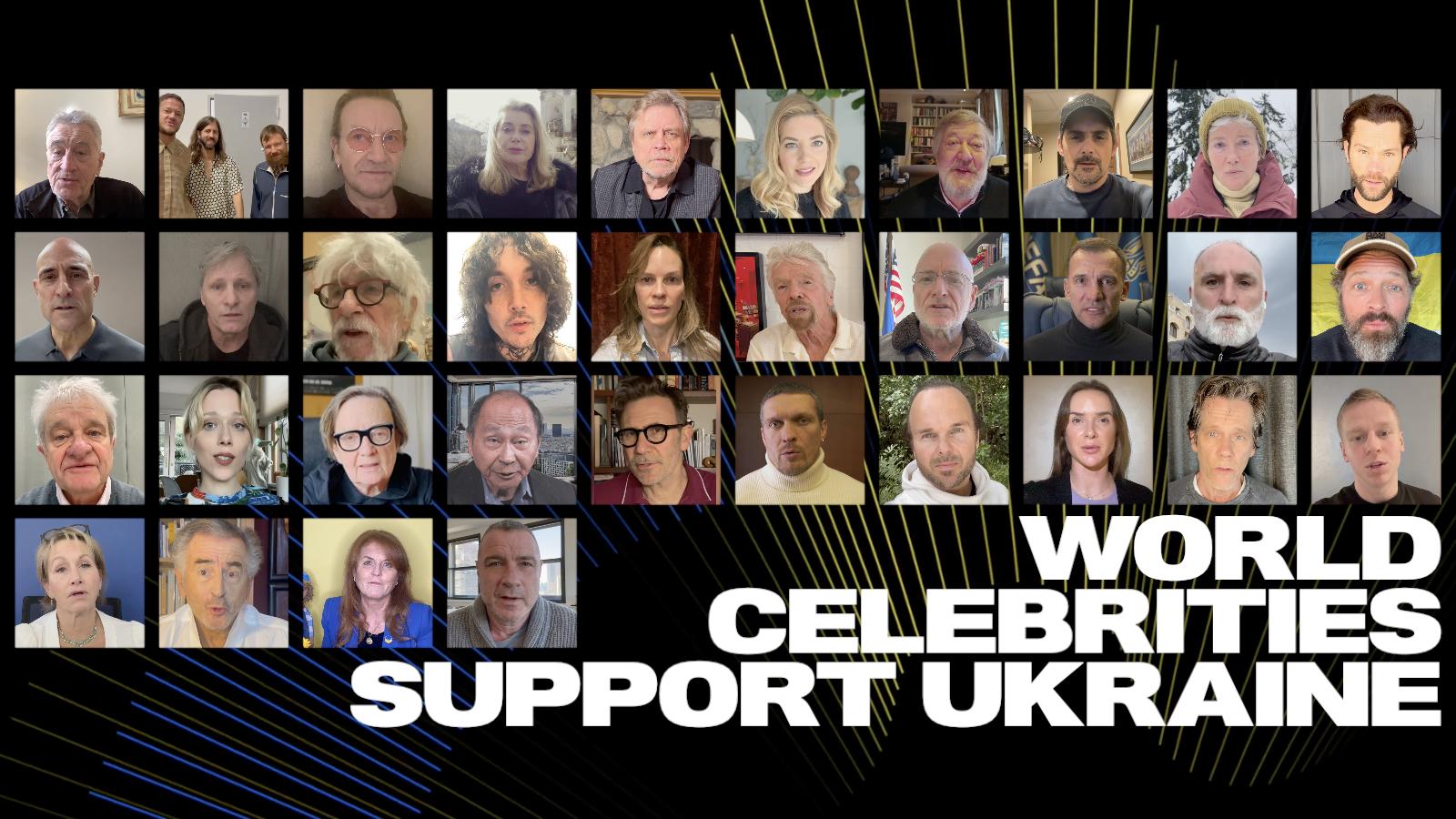 world celebrities support ukraine