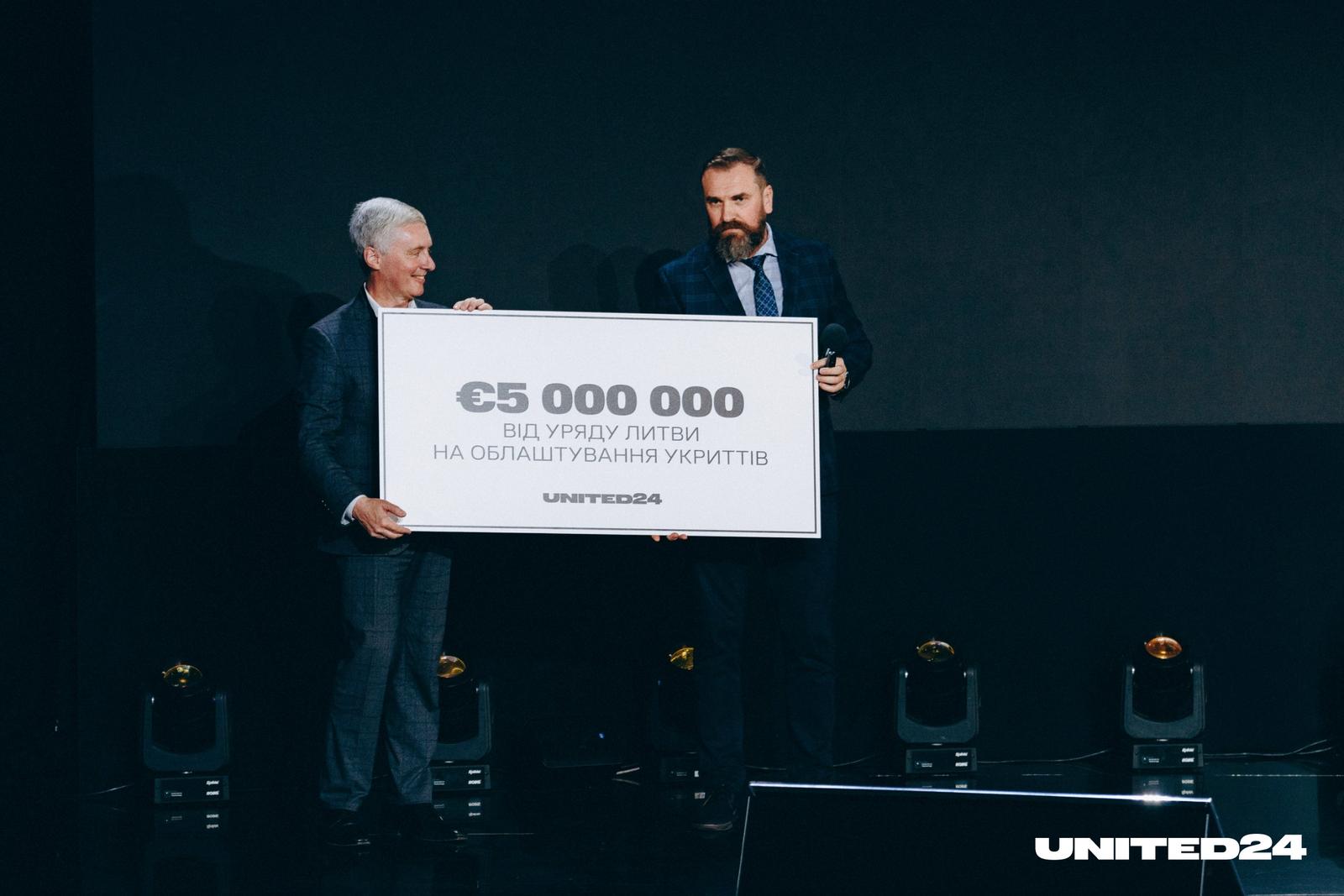 5000000 euros from the lithuanian government to equip shelters in ukrainian schools