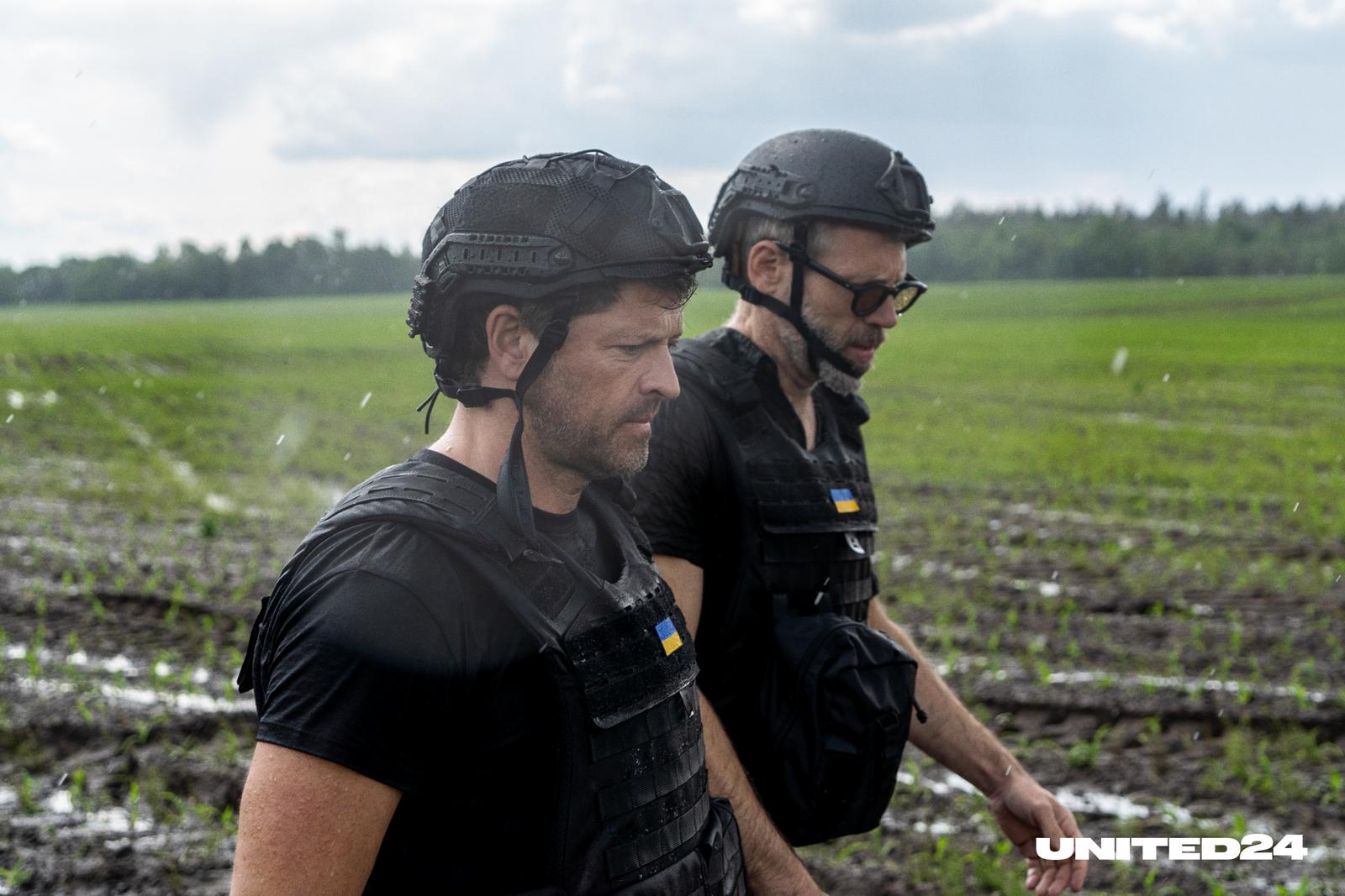 united24 ambassador actor misha collins accompanied by director darius marder spent a day in sumy oblast