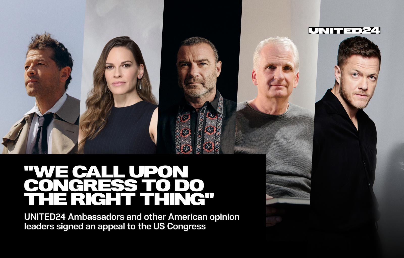 united24 ambassadors and other american opinion leaders signed an appeal to the us congress